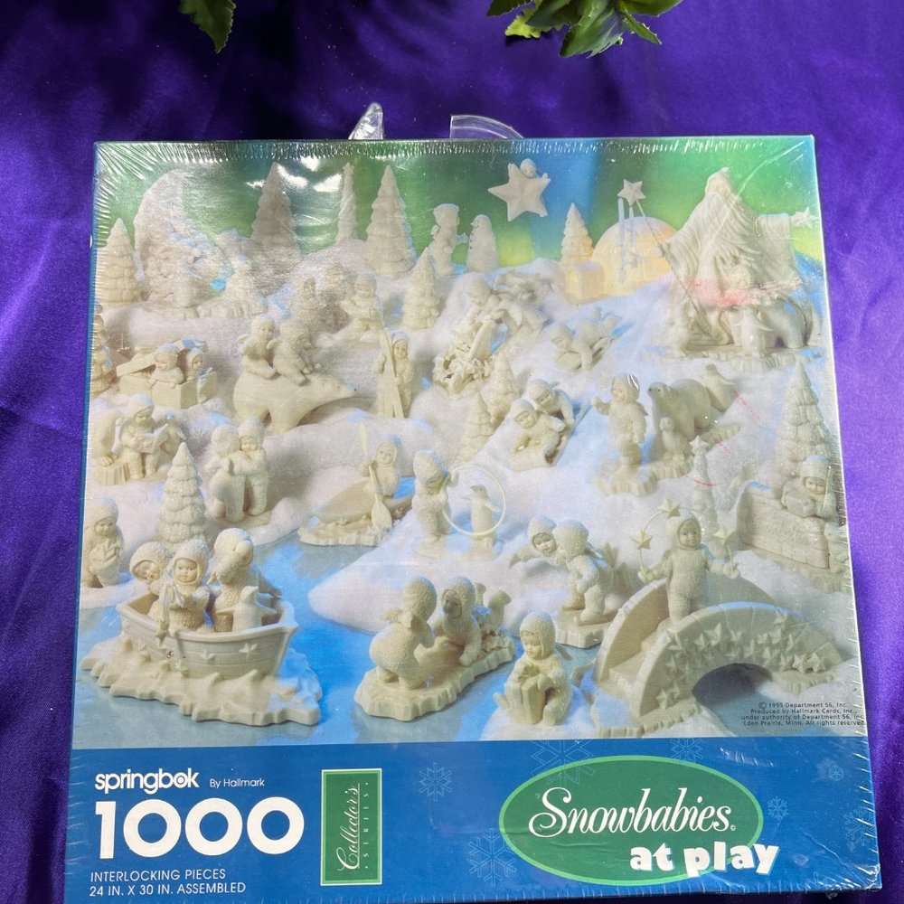VTG Newπ Springbok Puzzles Snowbabies at Play 1000 Piece Puzzle